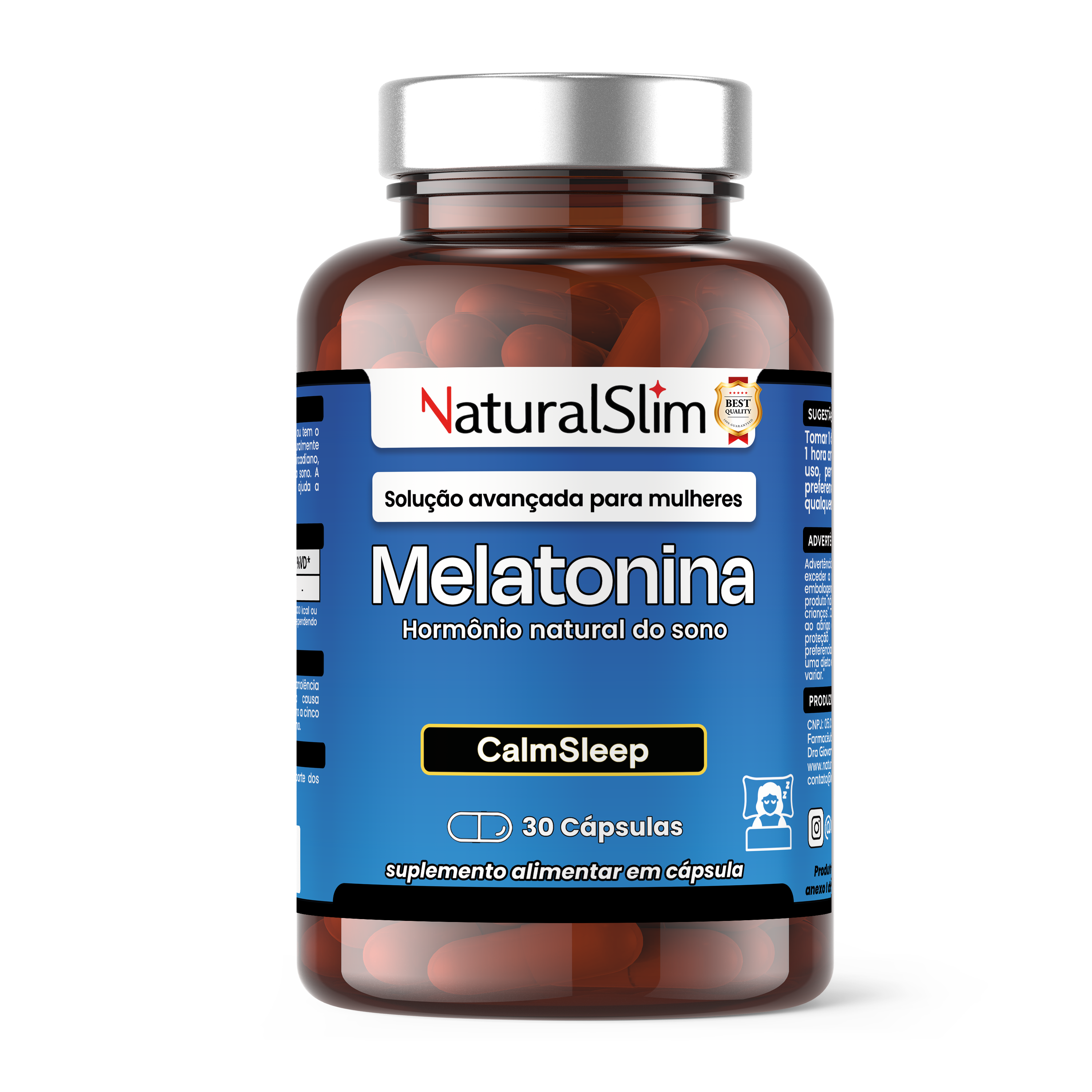 Tratamento combinado - Melatonina 3mg + Sono Perfeito CalmSleep NaturalSlim