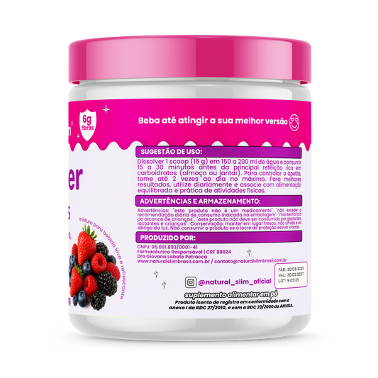 Daily Fiber Suplemento Diário 450 Gramas Frutas Vermelhas Natural Slim