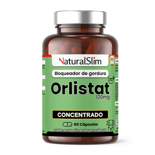 Orlistate 120mg 60 Cápsulas NaturalSlim - Poderoso bloqueador de gorduras